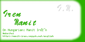 iren manit business card